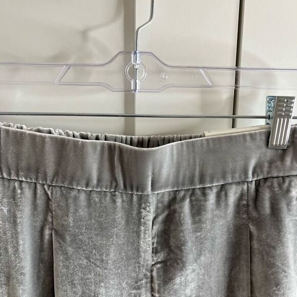 Ann Taylor Silver Gray Velvet Pull on Pants the easy ankle XS NWT - Picture 7 of 14